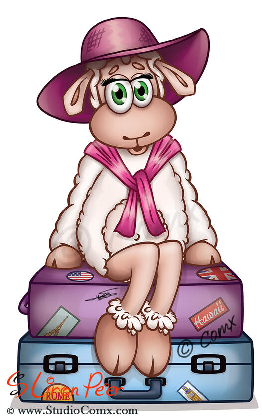 Lilly Sitting on Suitcase - Studio ComX Lilly Sitting on Suitcase - Studio ComX