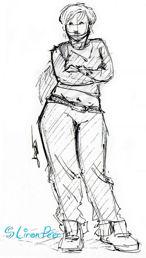 Woman Standing Sketch Woman Standing Sketch